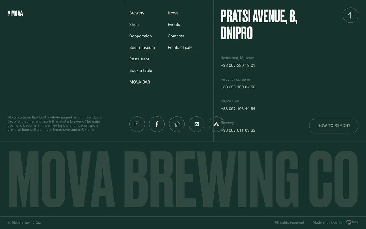 Move Home Page Section Footer