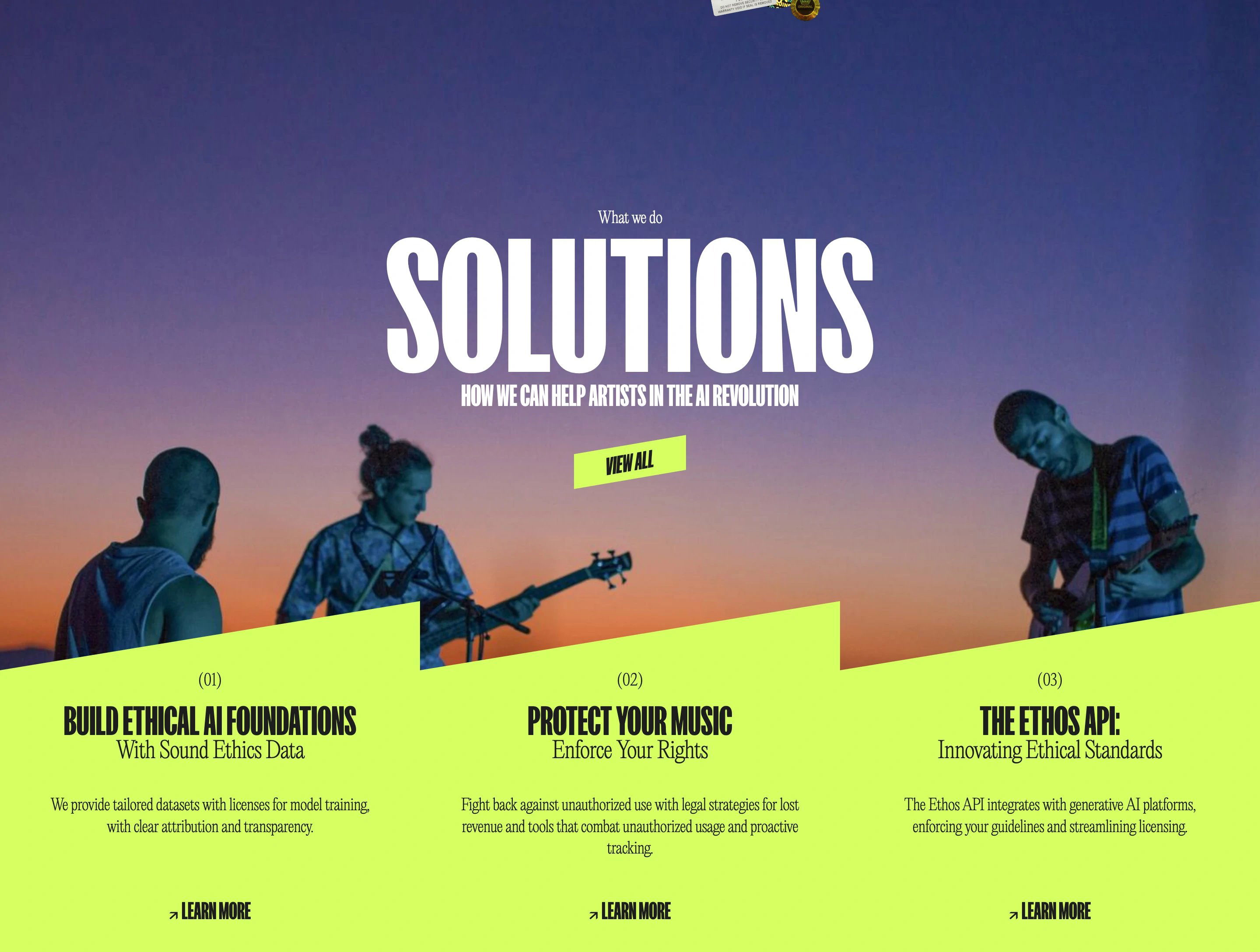 Sound Ethics Home Page Section What We Do