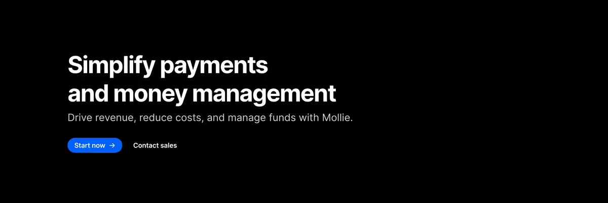 Mollie Home Page Section CTA