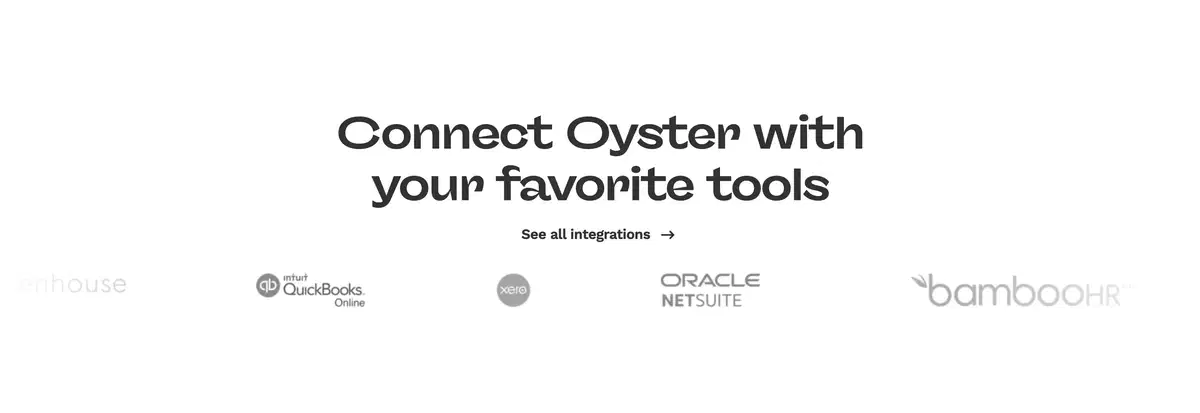 Oyster Global Employment Page Section Integrations