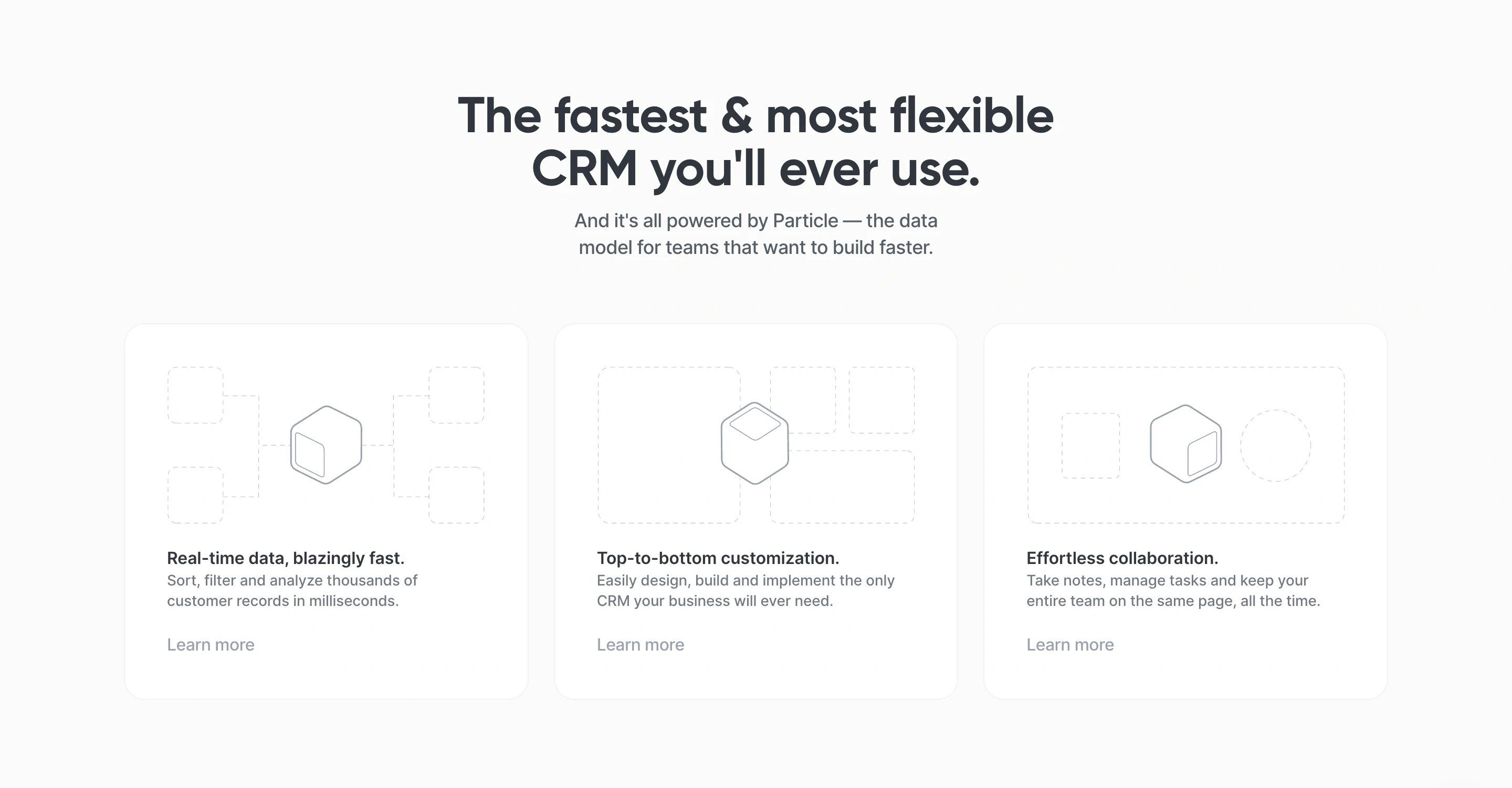 Attio Home Page Section Features