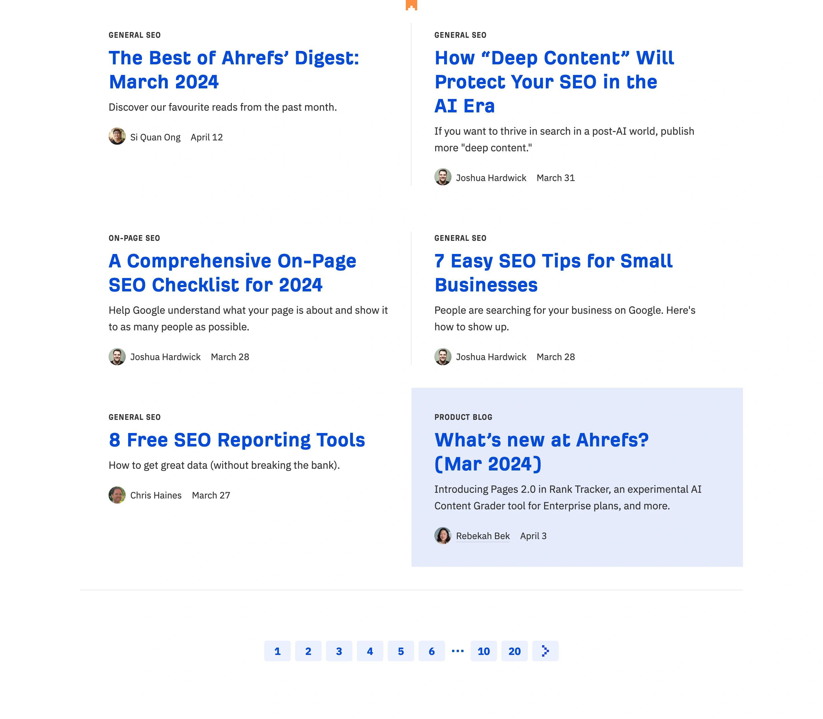 Ahref Blog Page Section Blog Posts