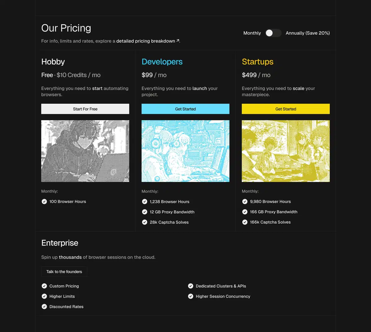 Steel Home Page Section Pricing