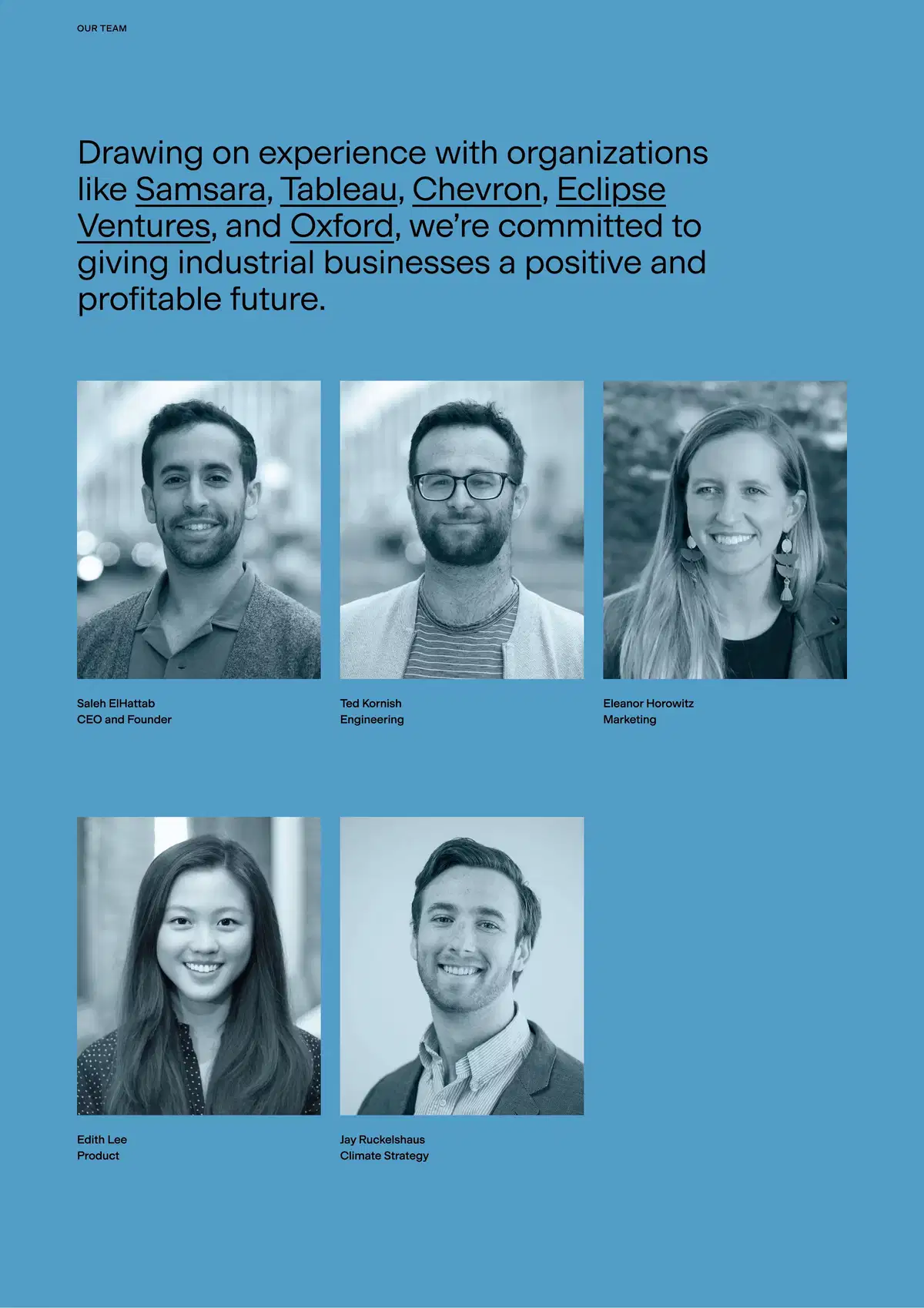 Gravity Climate Team Page Section Team