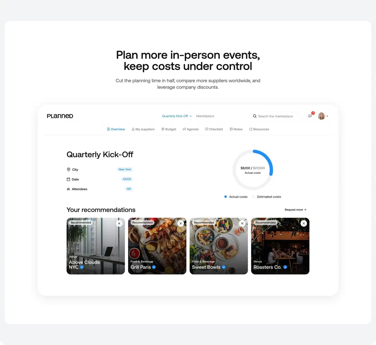 Planned Home Page Section Plan More