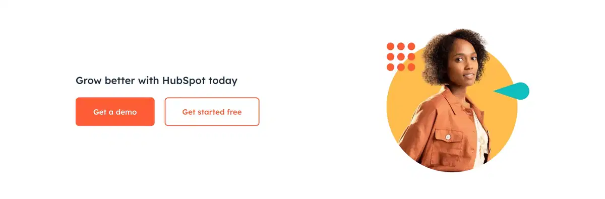 HubSpot Home Page Section Get a Demo CTA