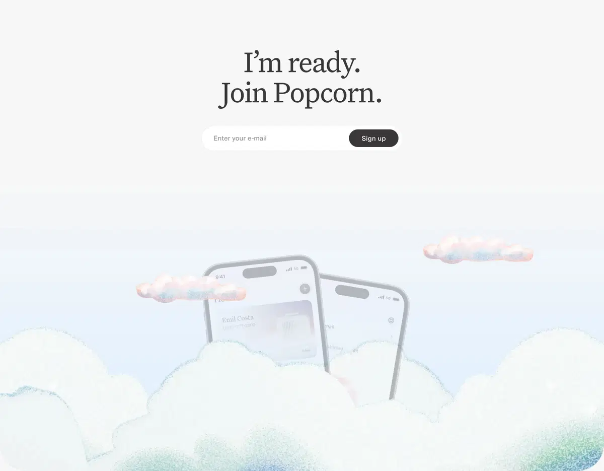 Popcorn Manifesto Page Section CTA