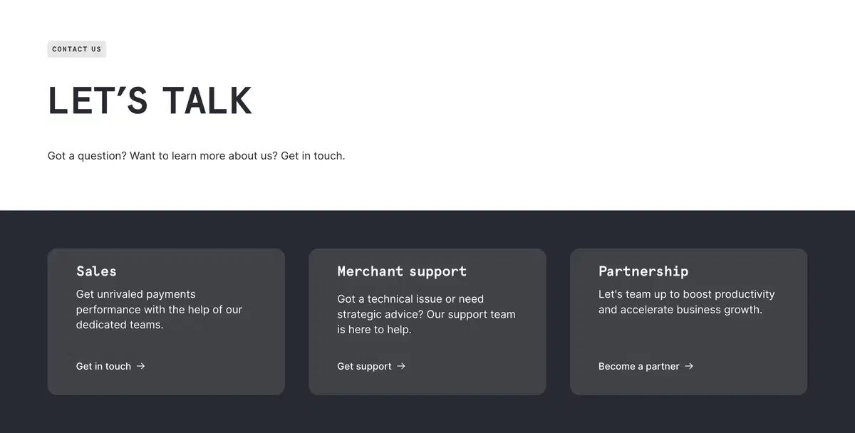 Checkout Contact Page Section Header