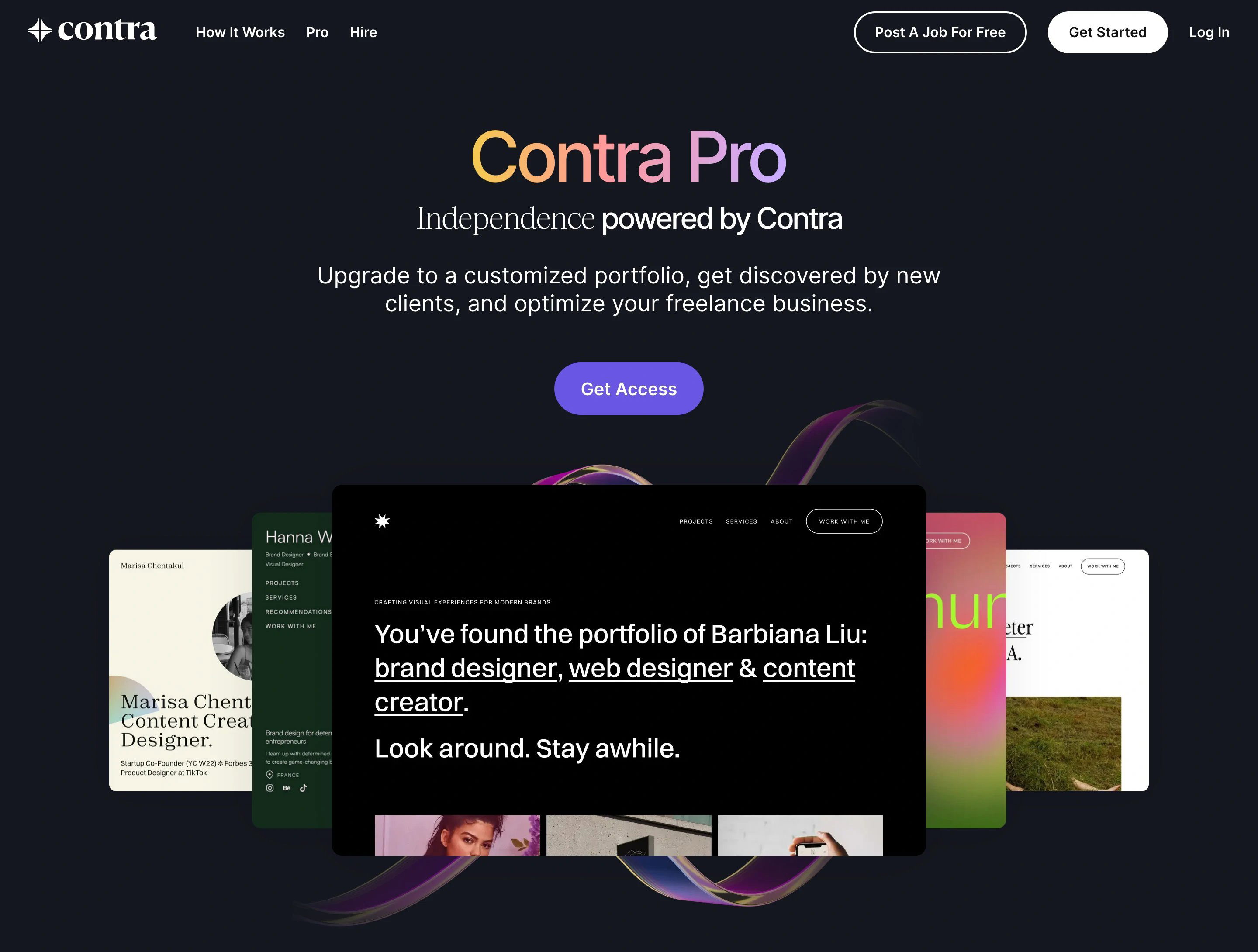 Contra Home Page Section Hero