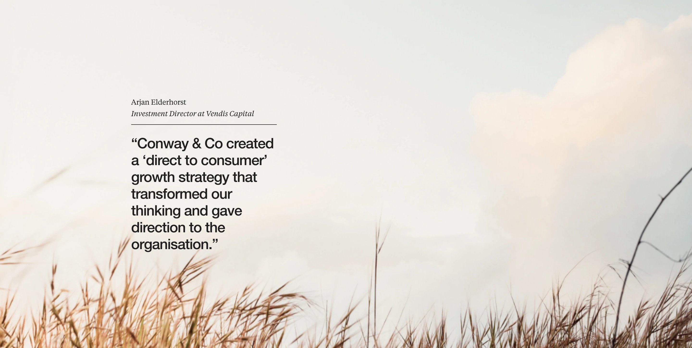 Conway Home Page Section Testimonial