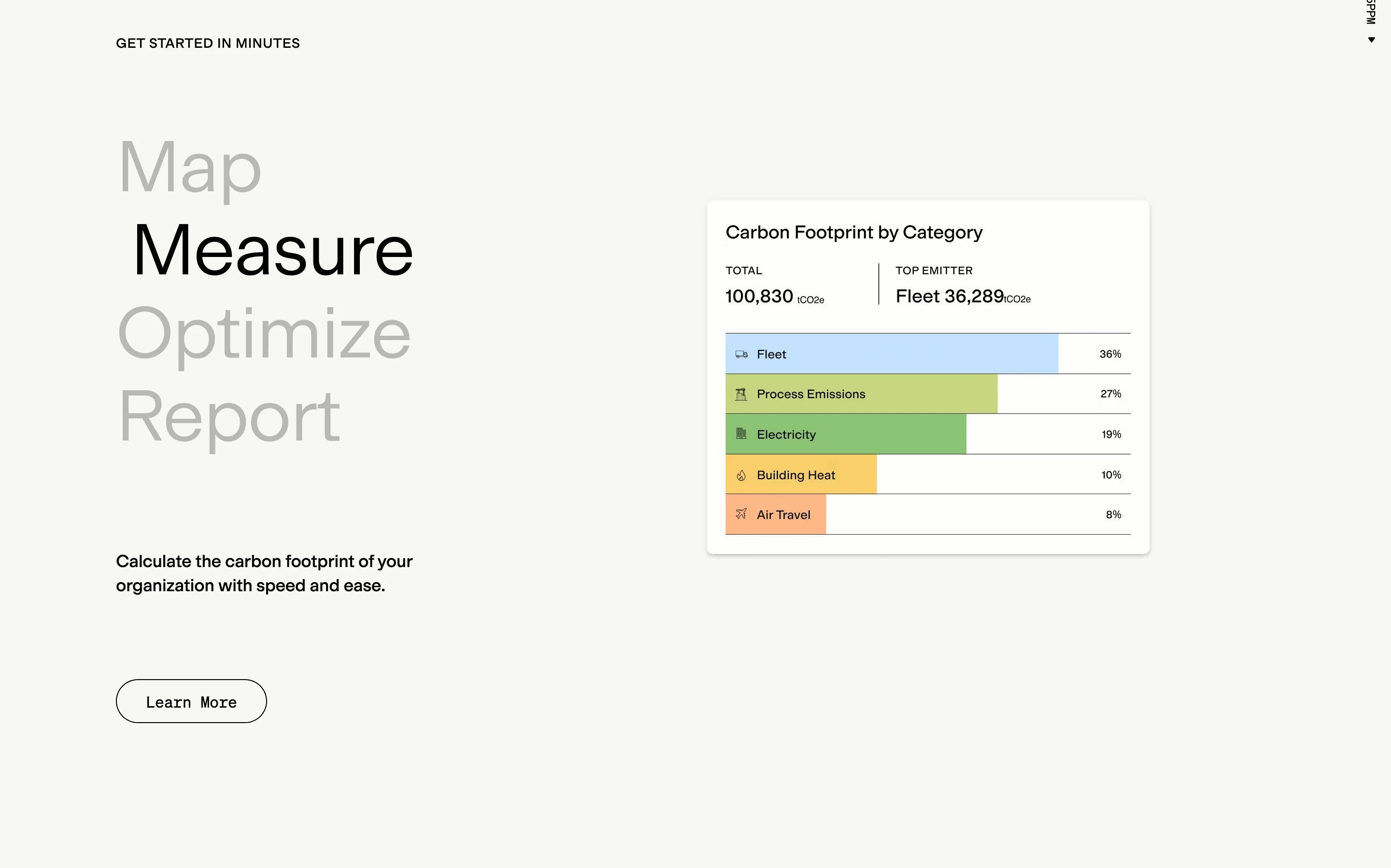 Gravity Climate Home Page Section Get Started