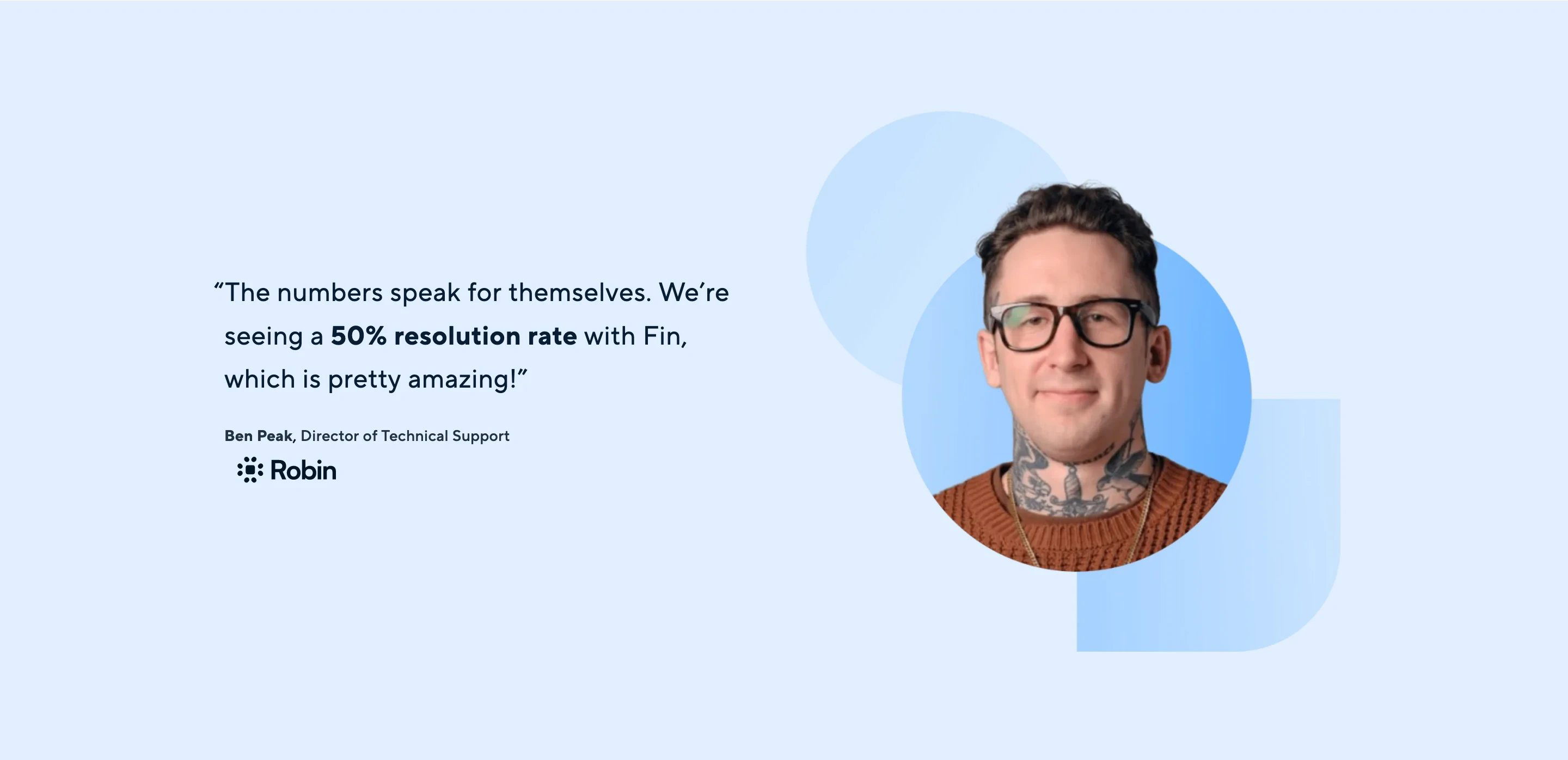 Intercom Help Desk Page Section Single Testimonial