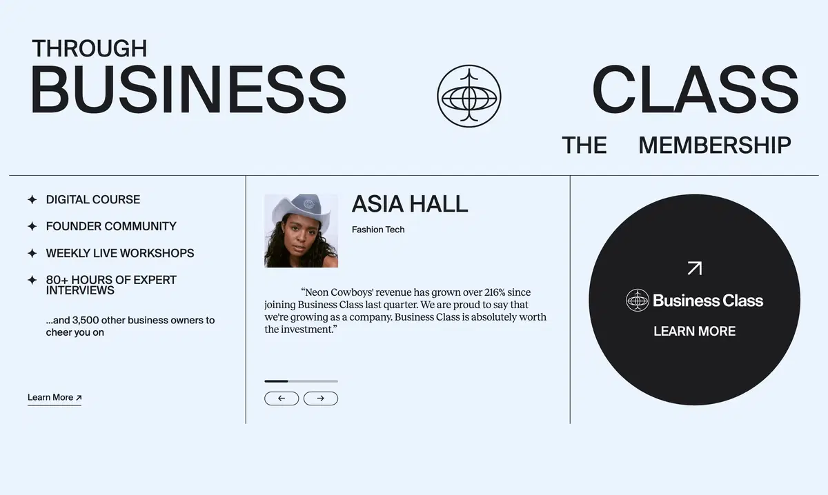 Sophia Amoruso Home Page Section Business Class