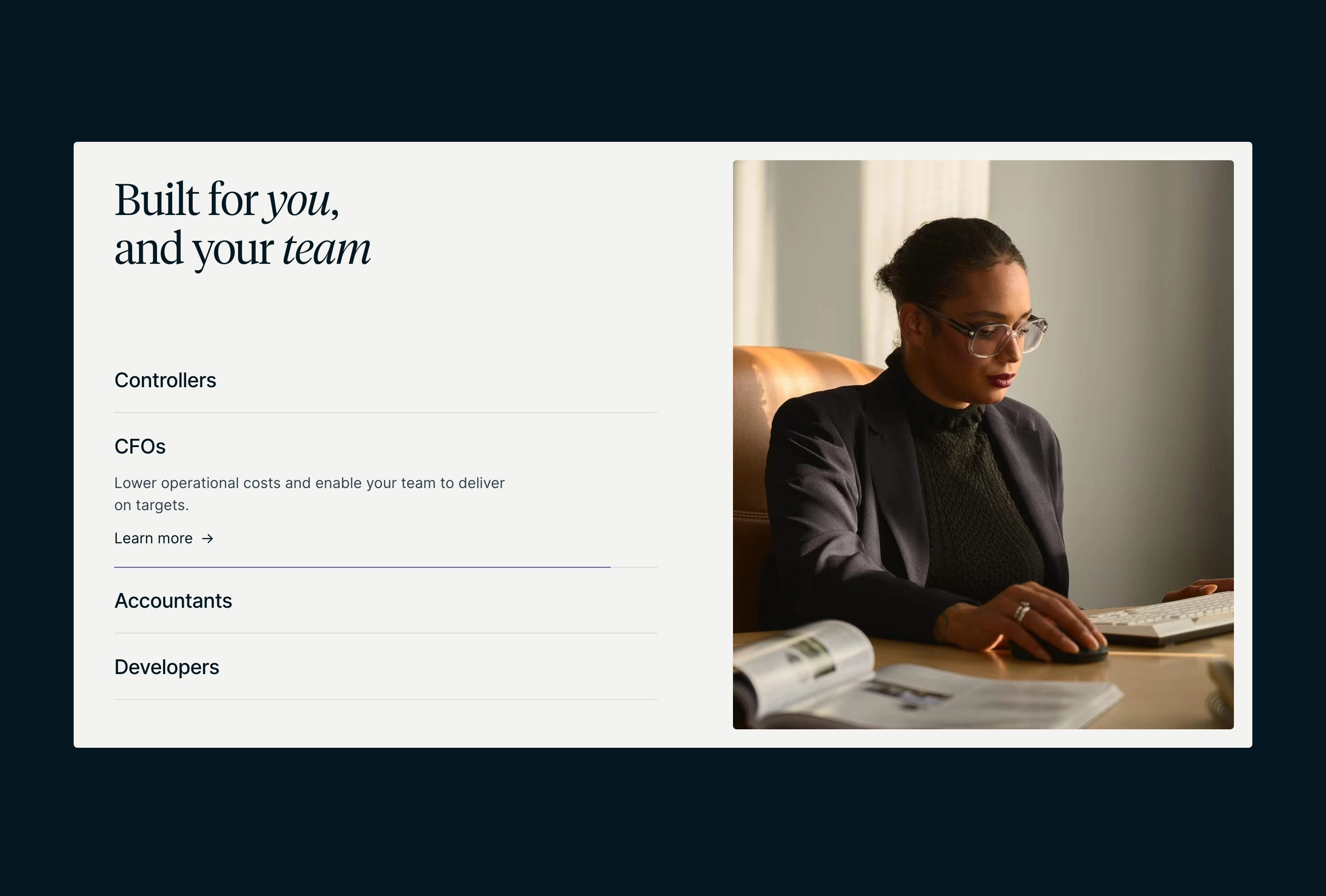 Routable Home Page Section Built For