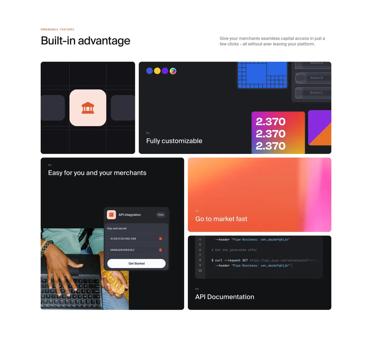 Pipe Partners Page Section Features