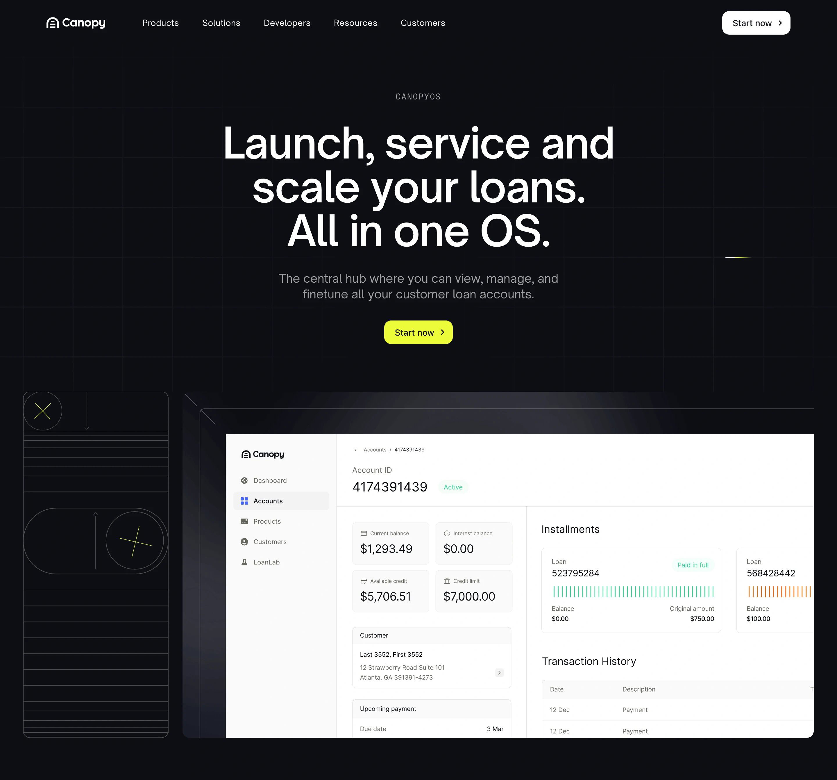 Canopy OS Page Section Hero