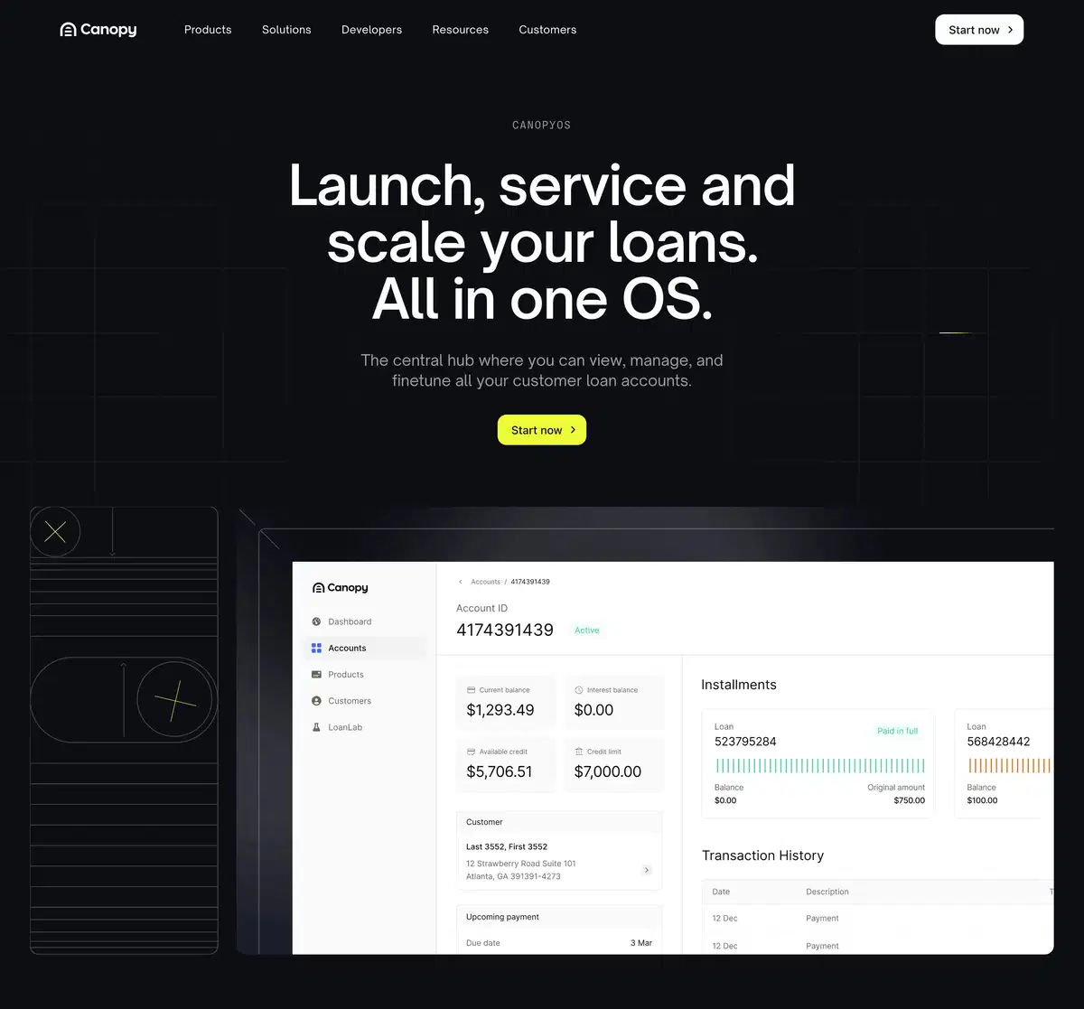 Canopy OS Page Section Hero