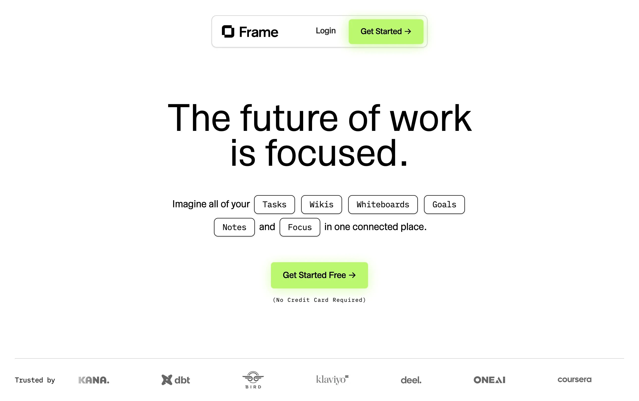 Frame Home Page Section Hero