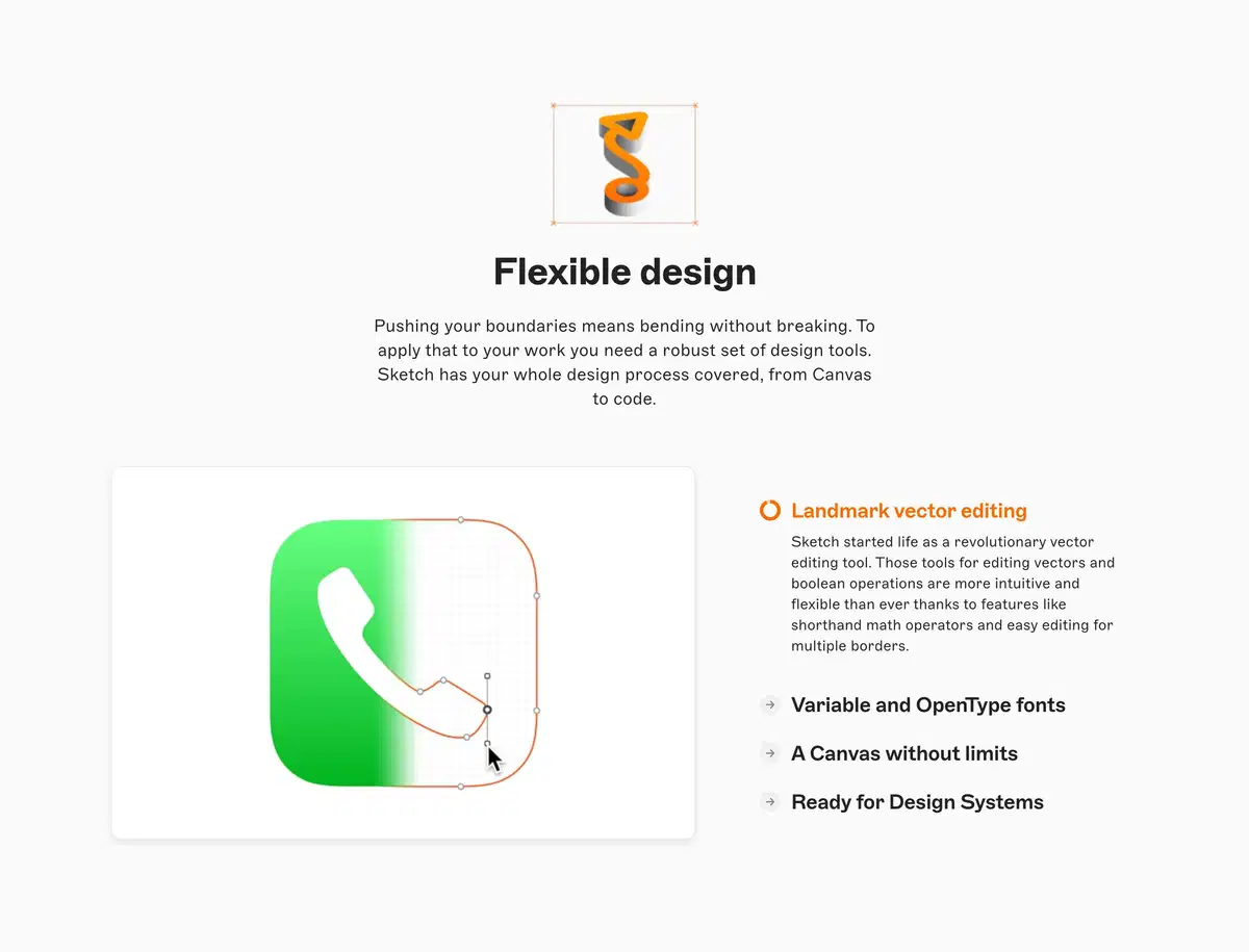 Sketch Design Page Section Flexible Design Feature