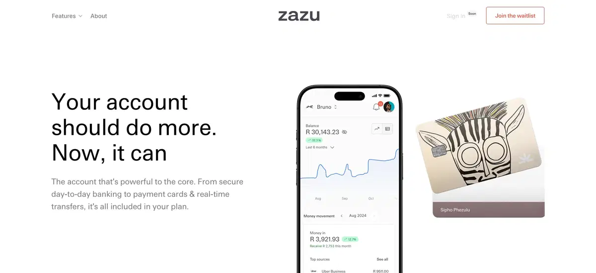 Zazu Business Account Page Section Hero