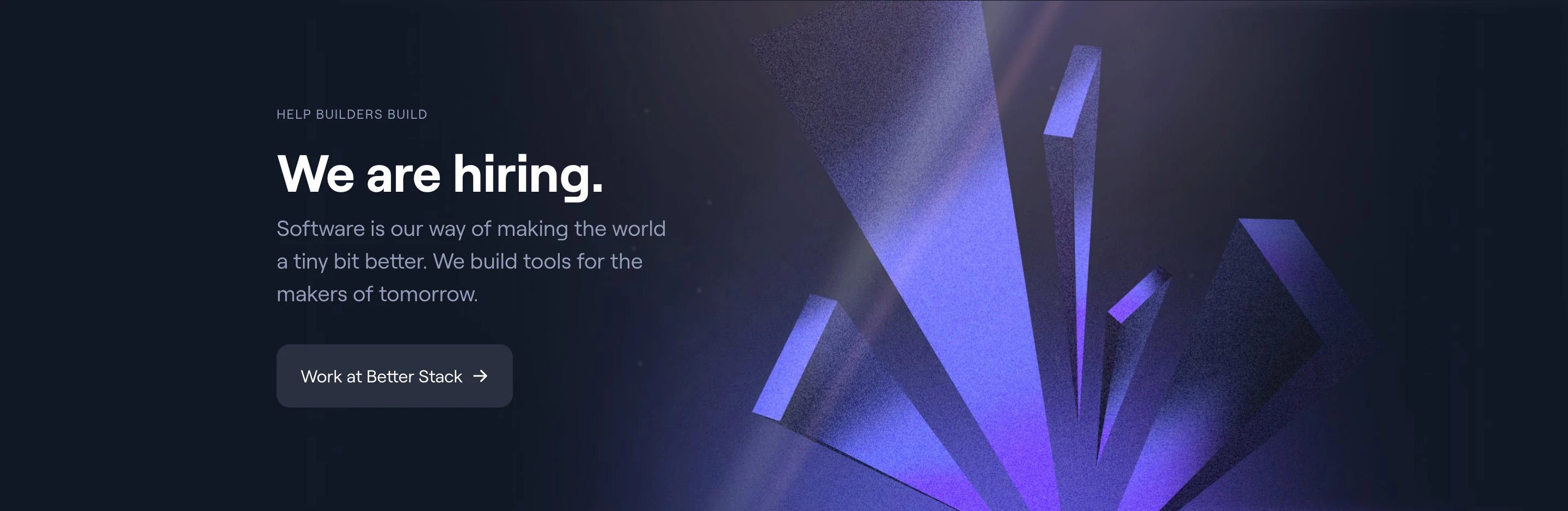 Better Stack Home Page Section Hiring