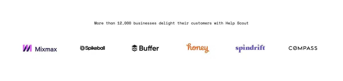 Help Scout Home Page Section Customers Logo