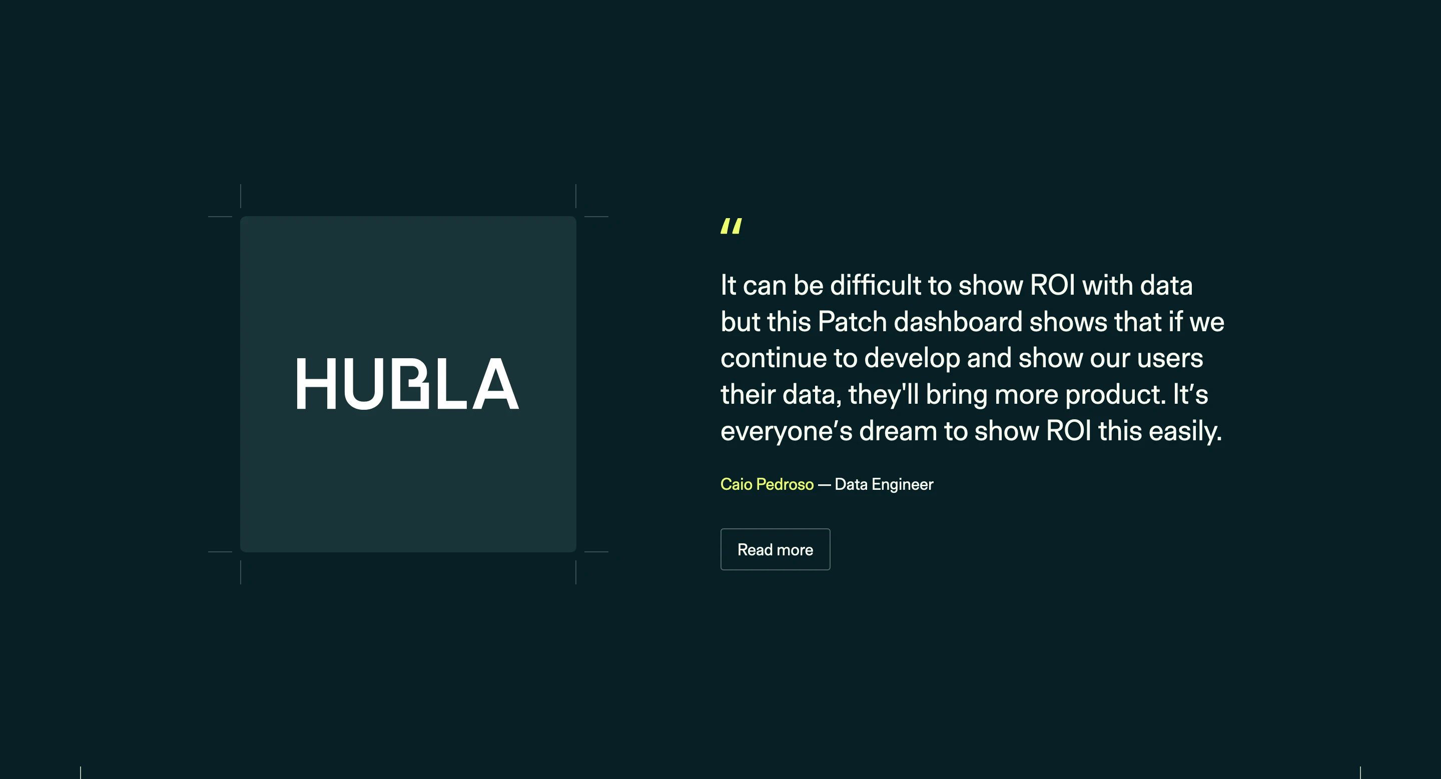 Patch Home Page Section Testimonial