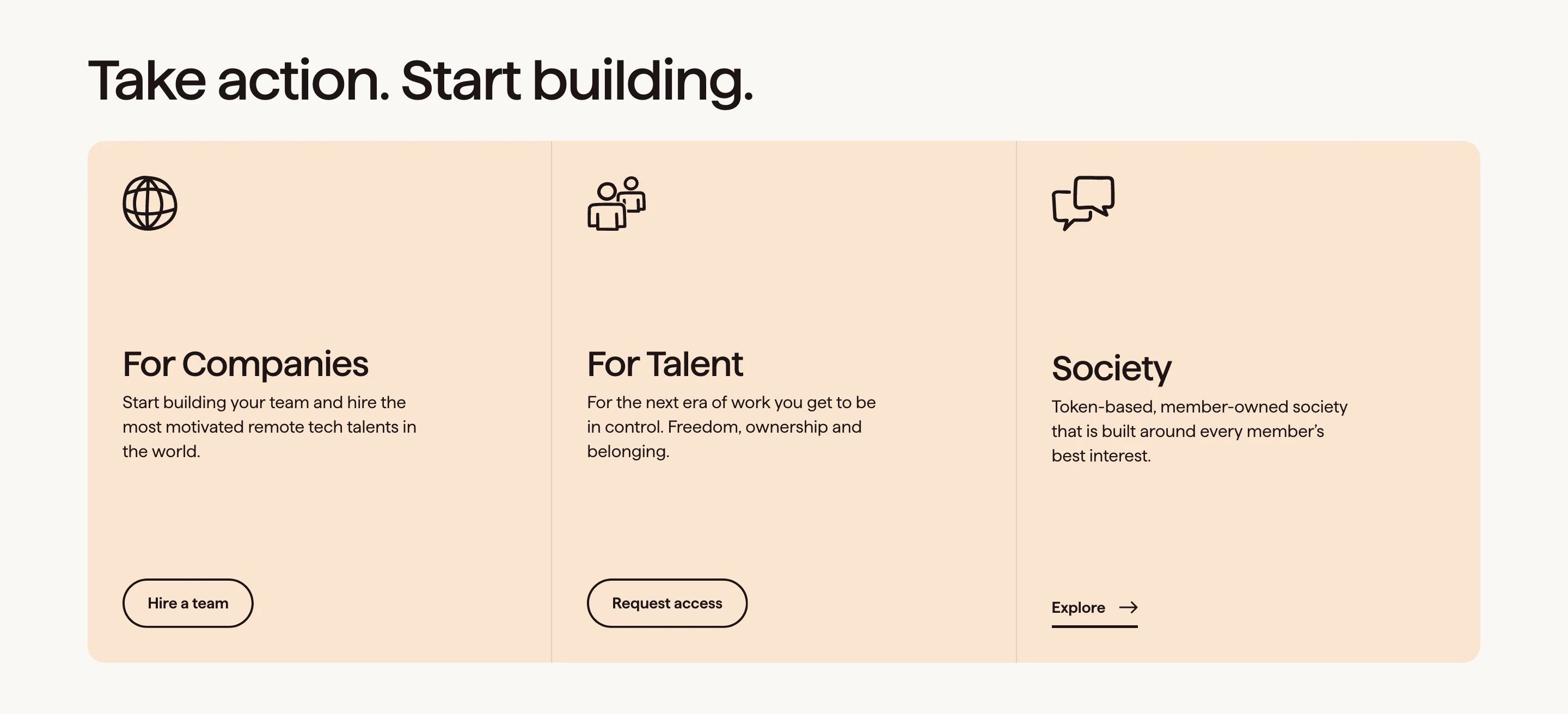 Teamway Home Page Section Use Case