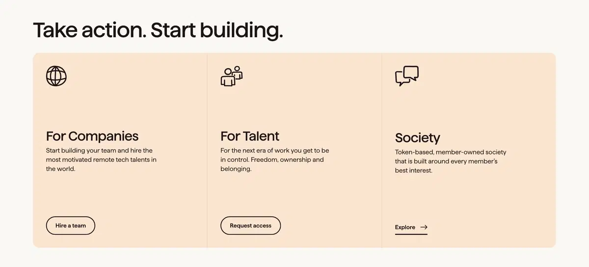 Teamway Home Page Section Use Case