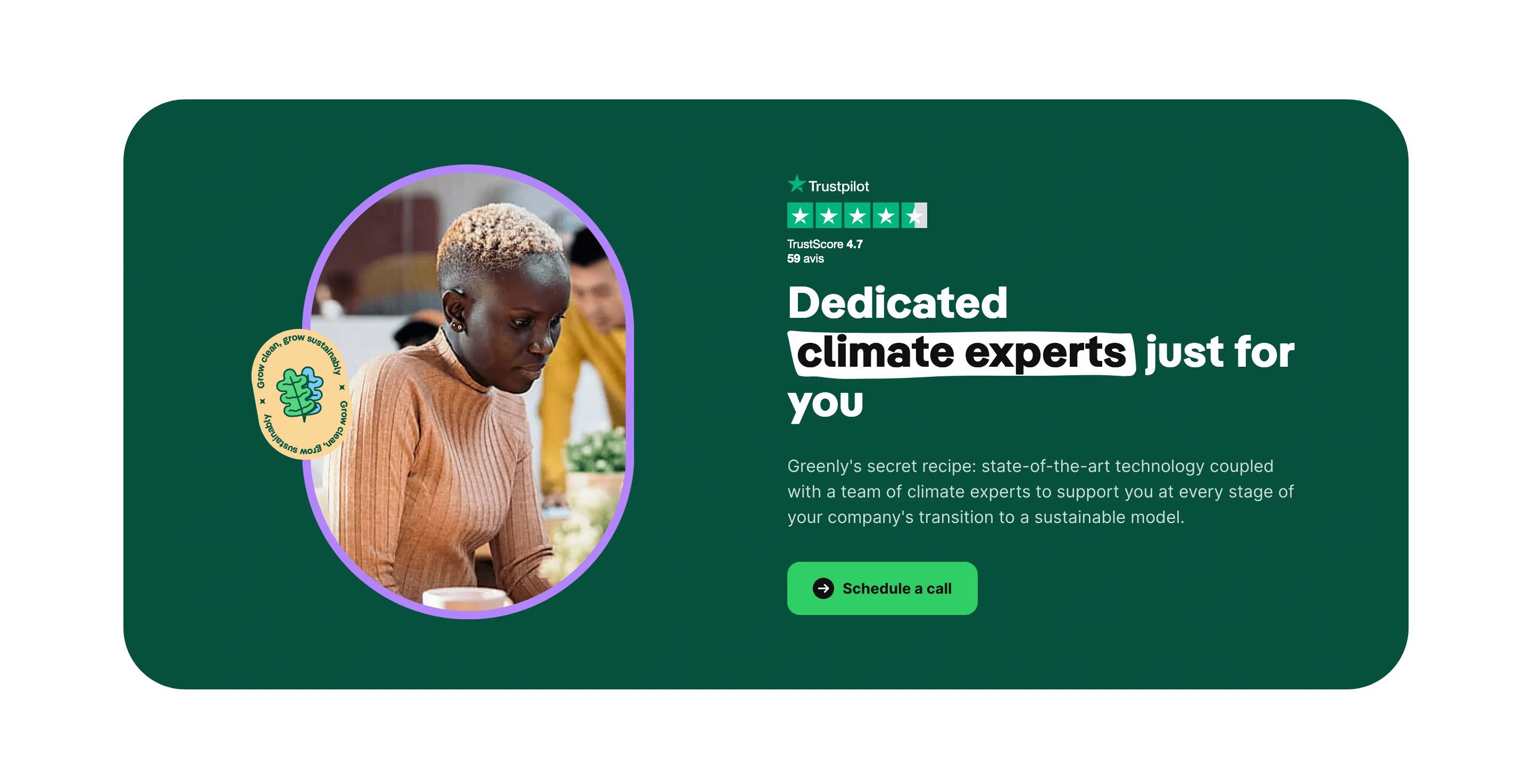 Greenly Home Page CTA Section
