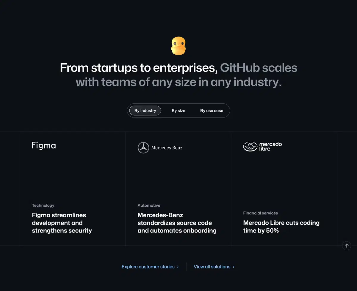 Github Enterprise Section