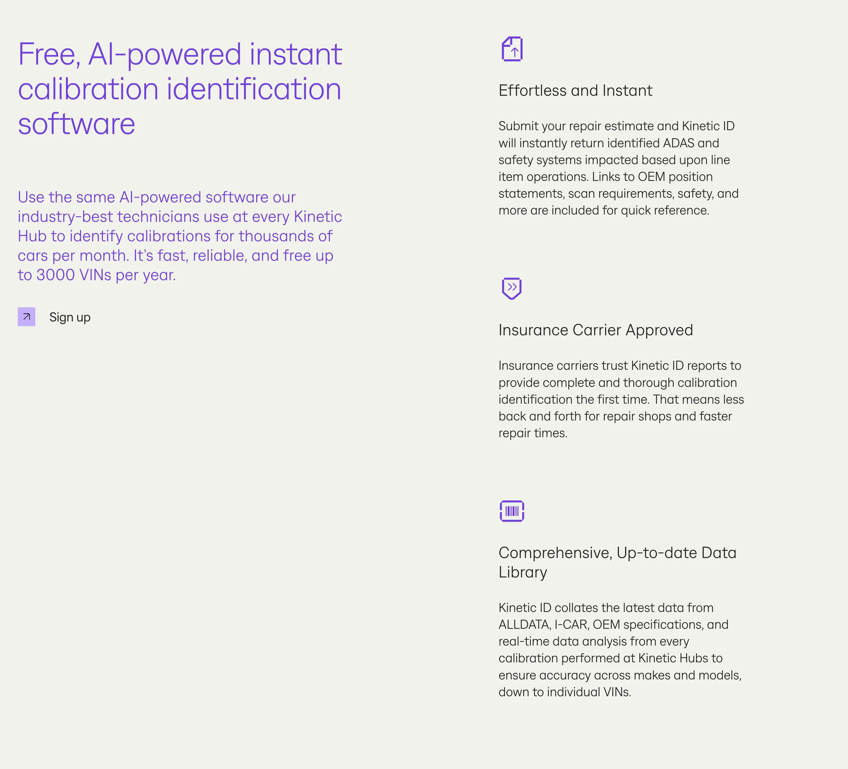 Kinetic Home Page Section Product and Solutions