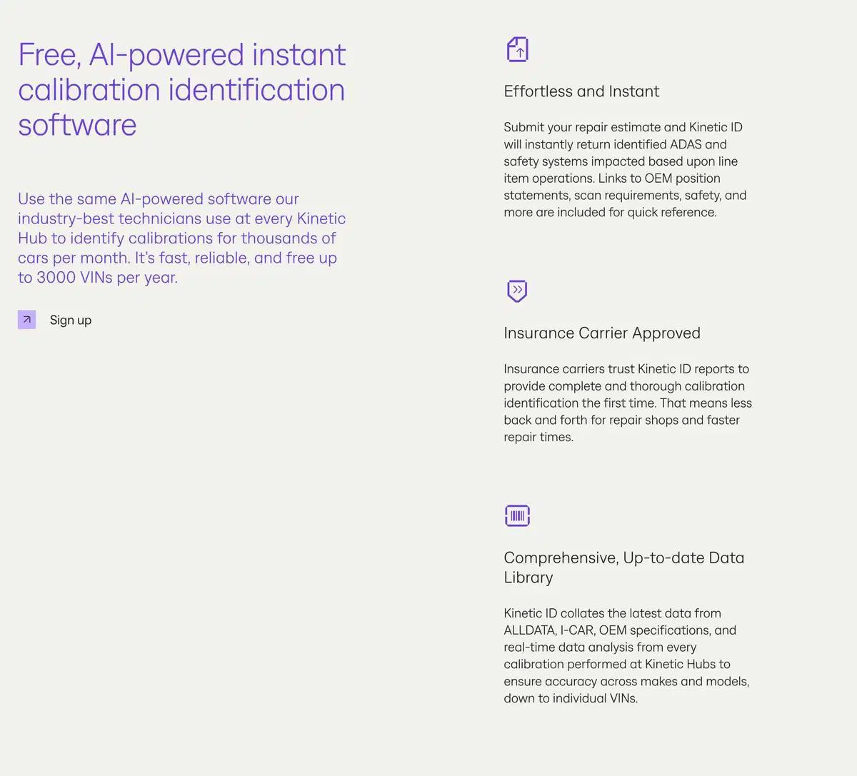 Kinetic Home Page Section Product and Solutions