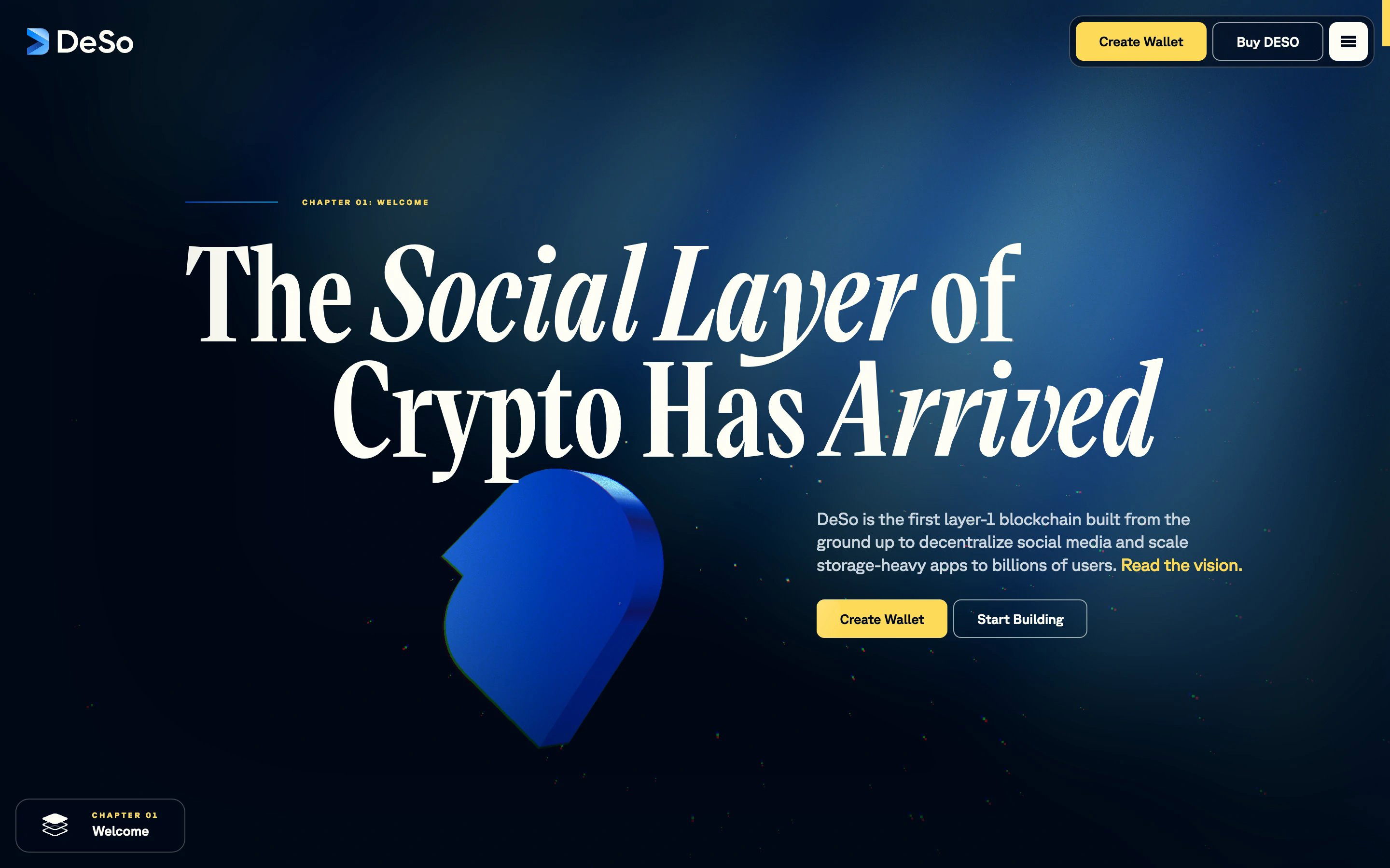 Deso Home Page Section Hero