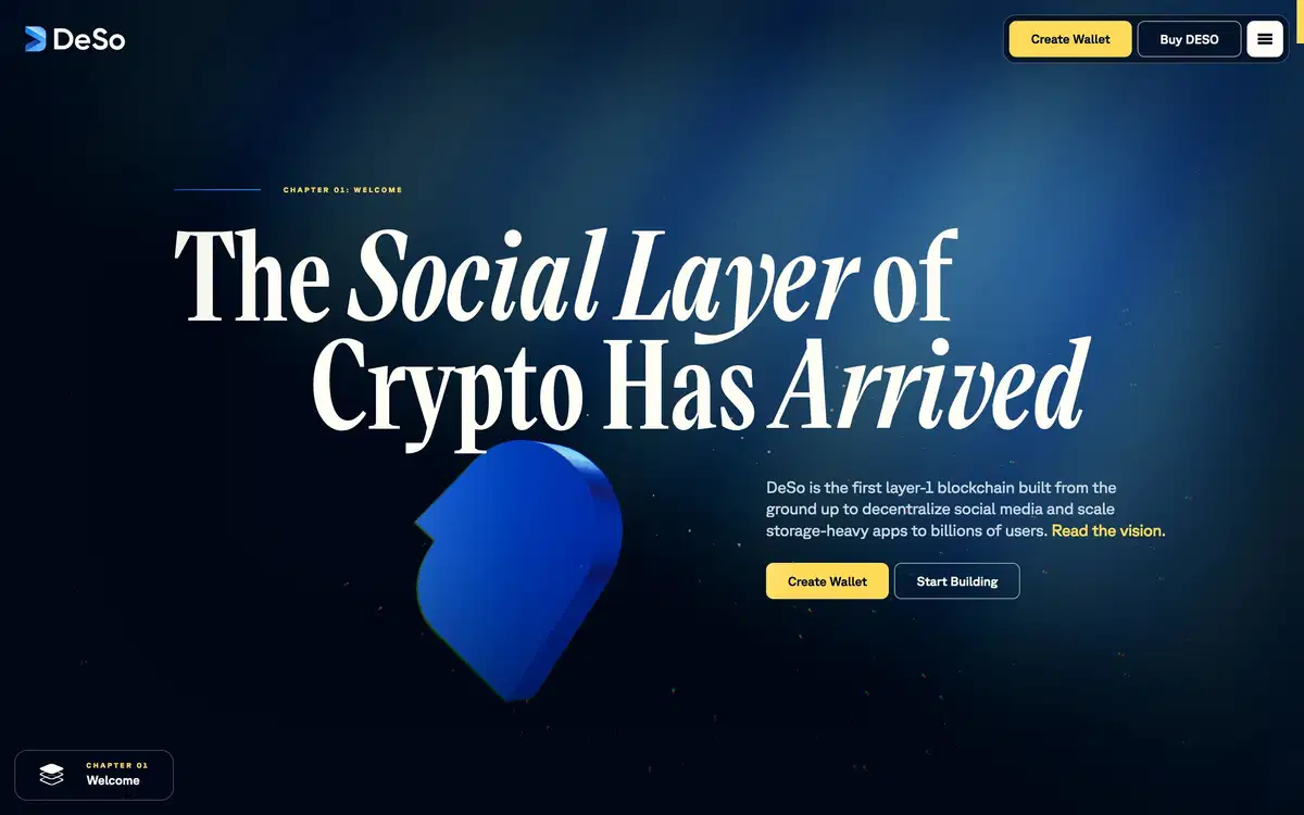 Deso Home Page Section Hero