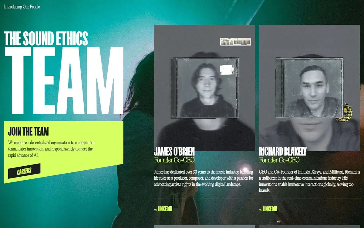 Sound Ethics About Page Section Team