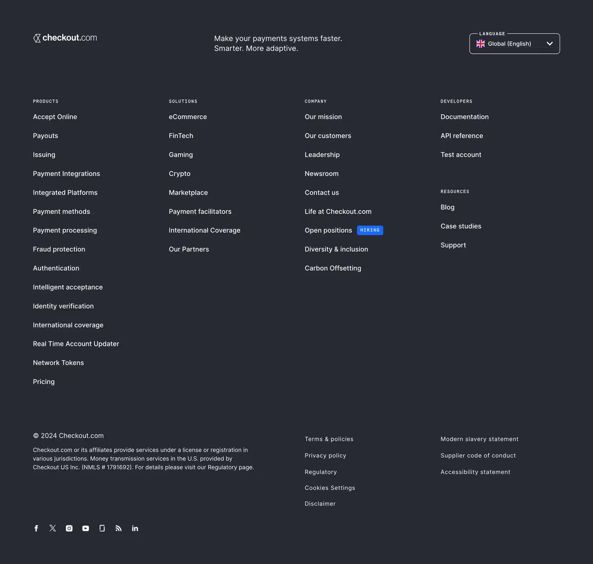 Checkout Home Page Section Footer