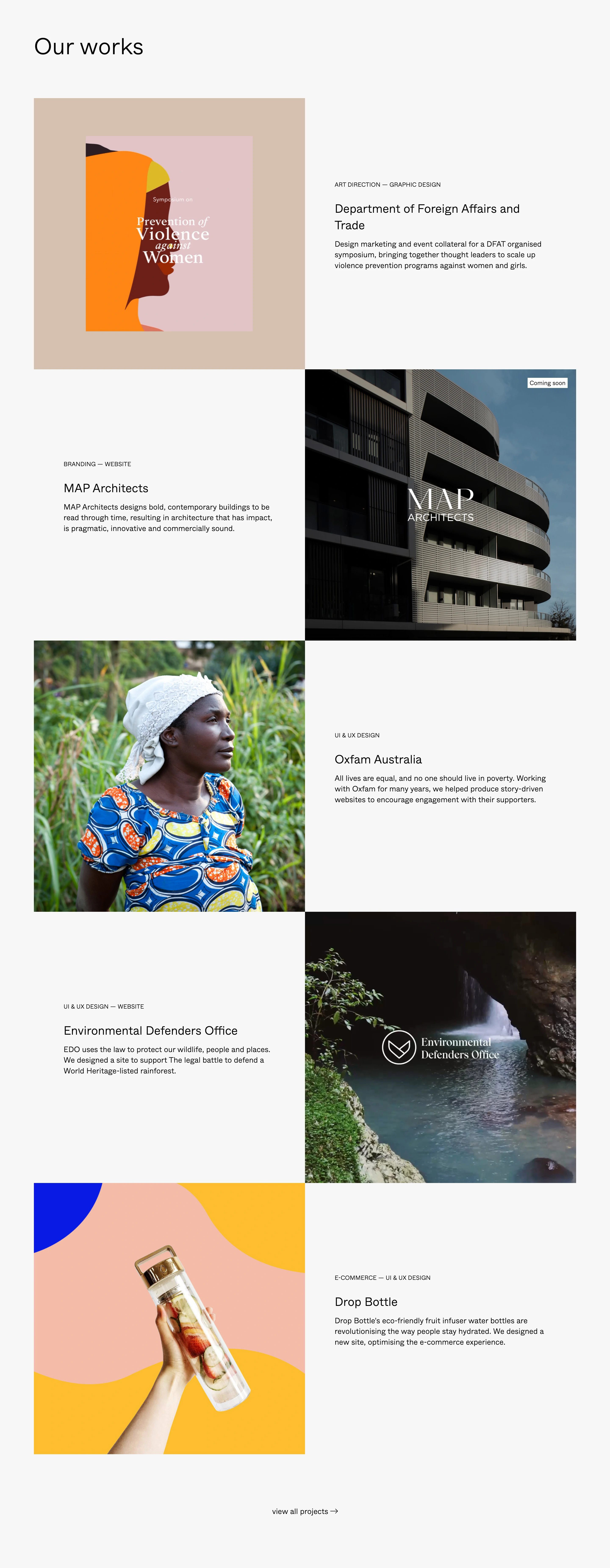 Double Makers Home Page Section Work