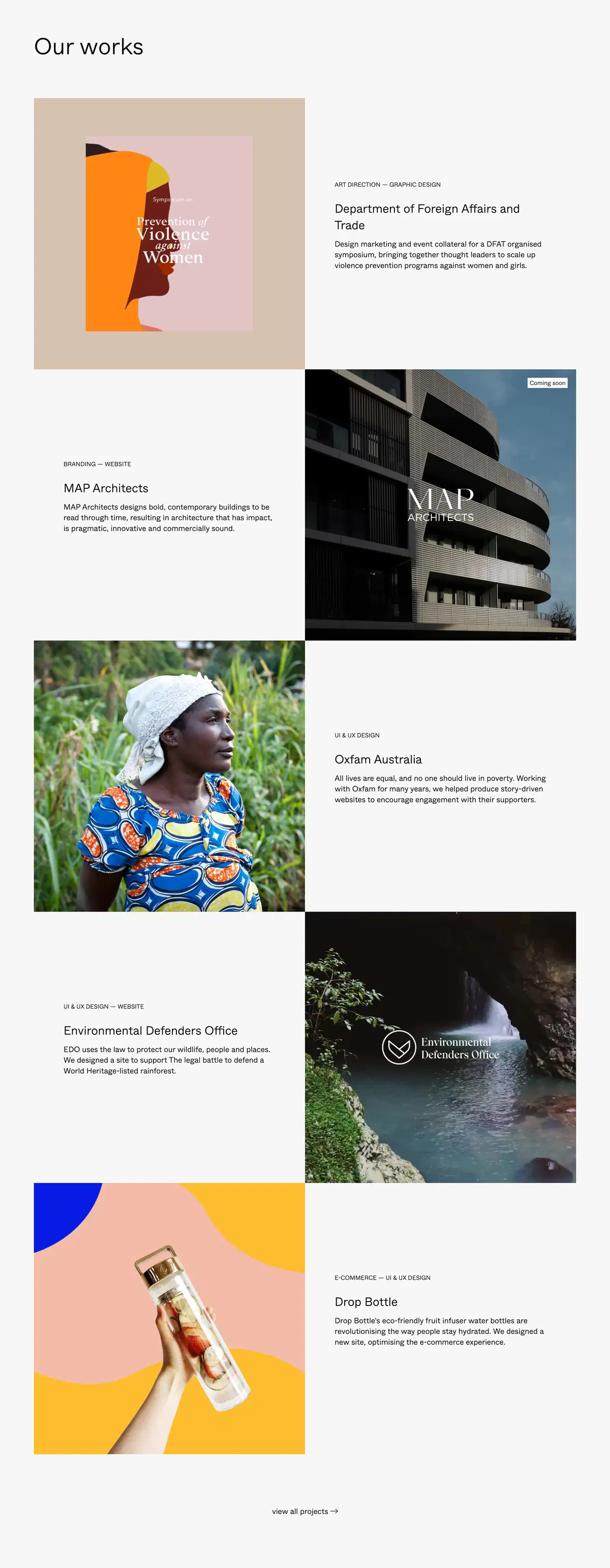 Double Makers Home Page Section Work