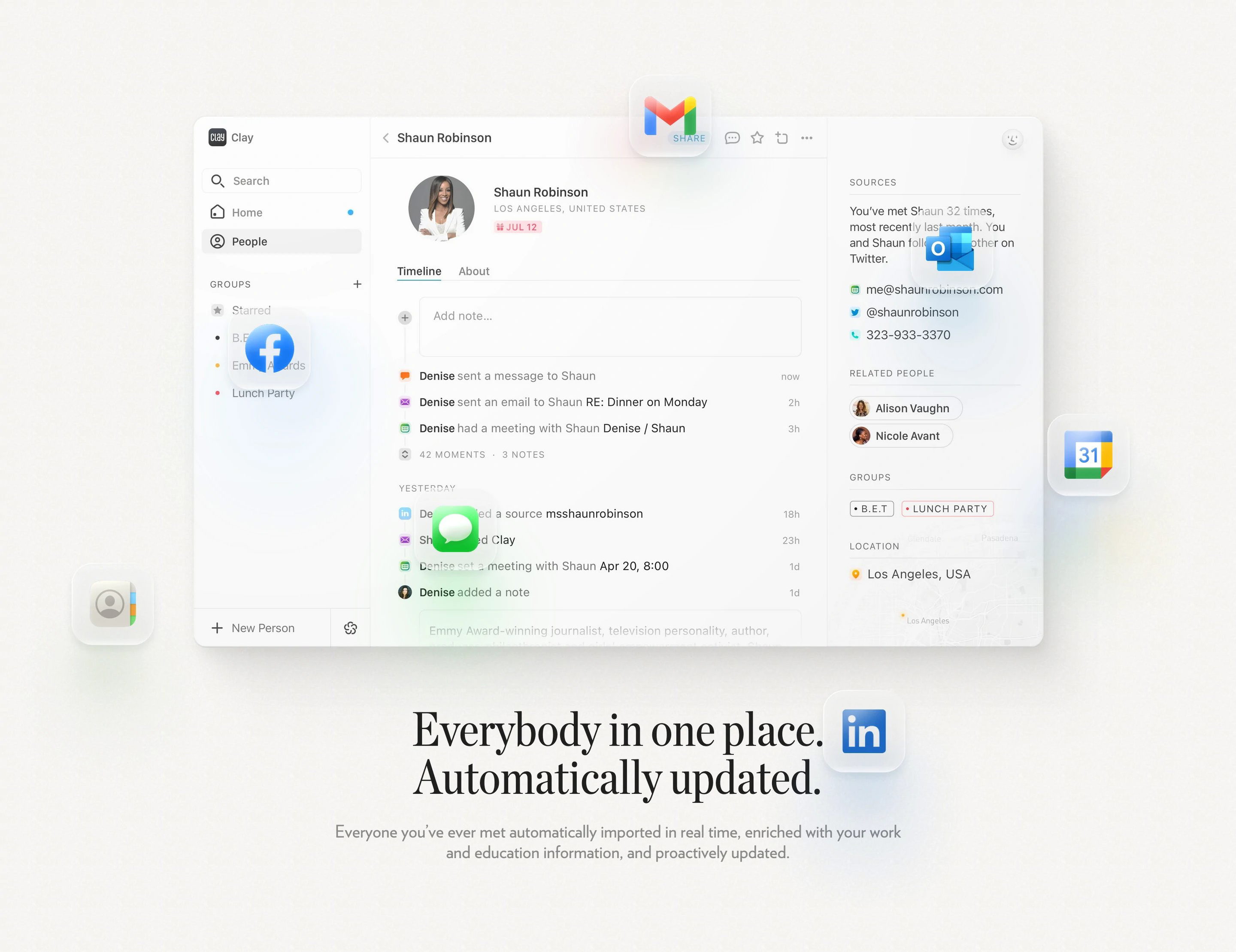 Clay Home Page Section Everything in One Place Feature
