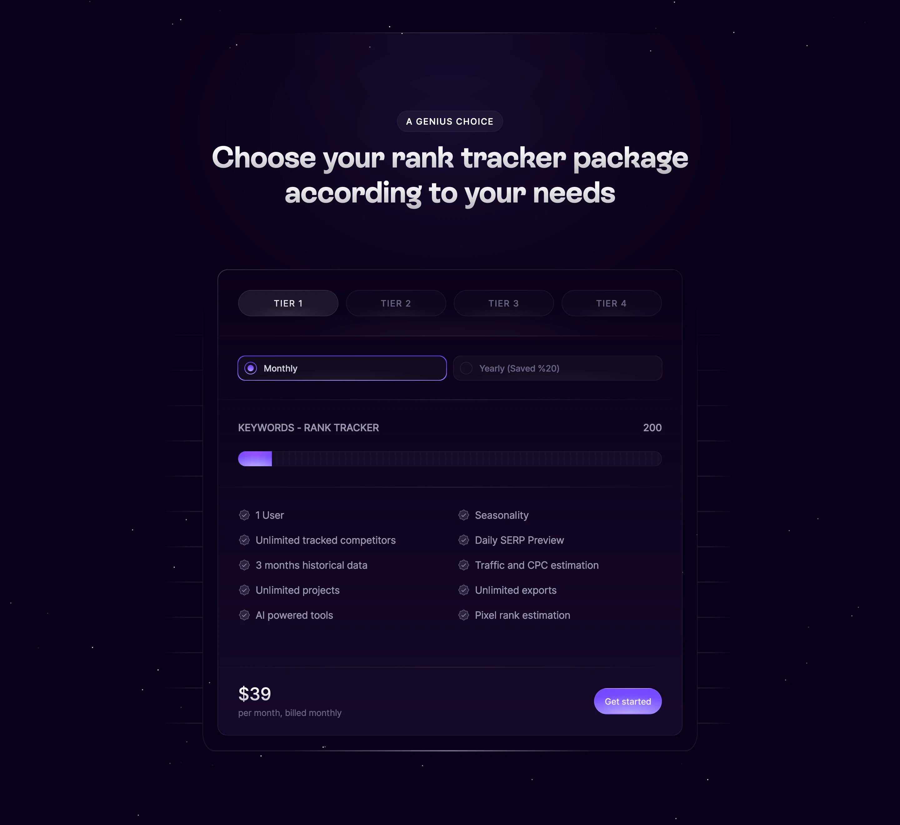 Wope Pricing Page Section Pricing