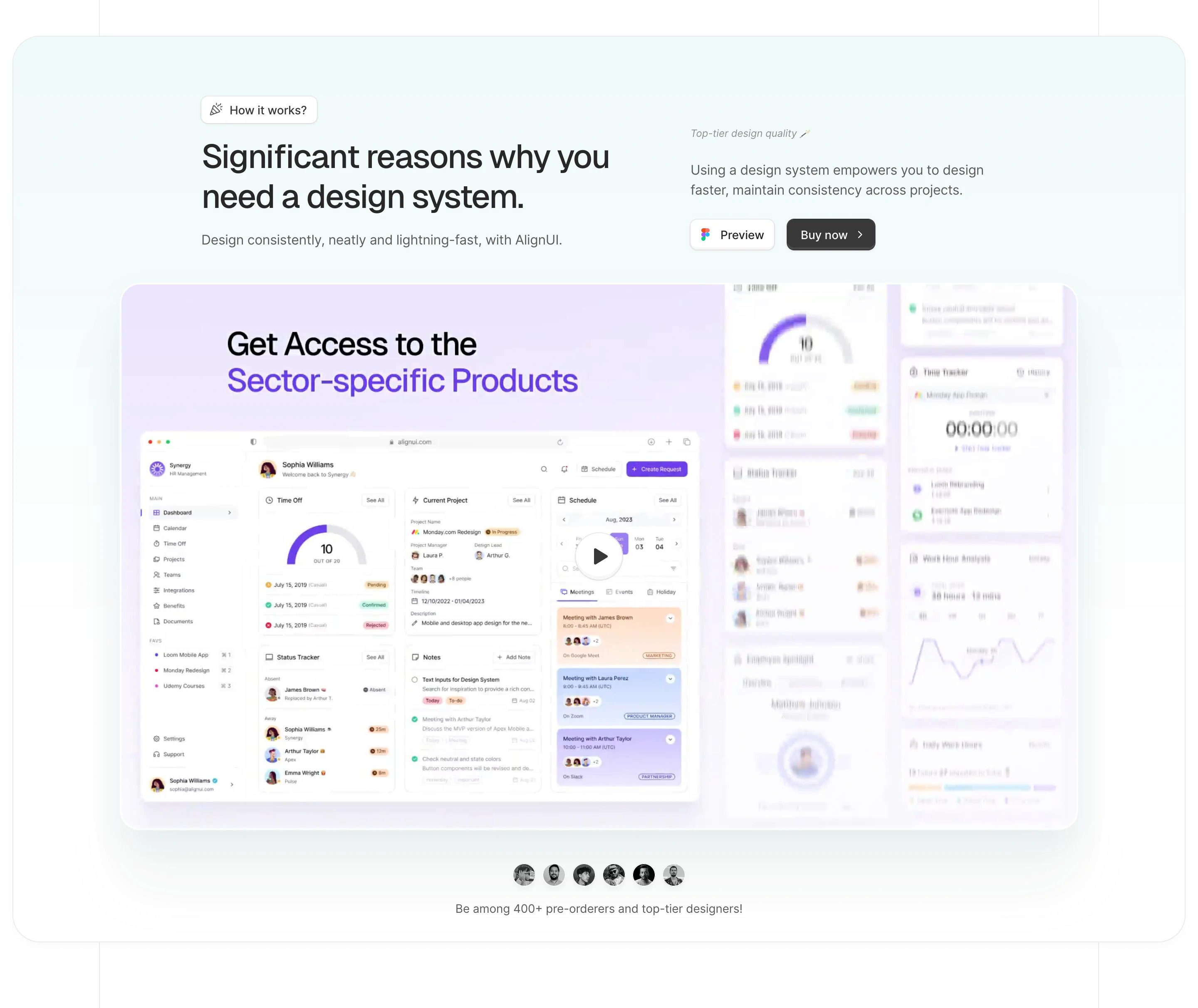 AlignUI Home Page Section How it Works