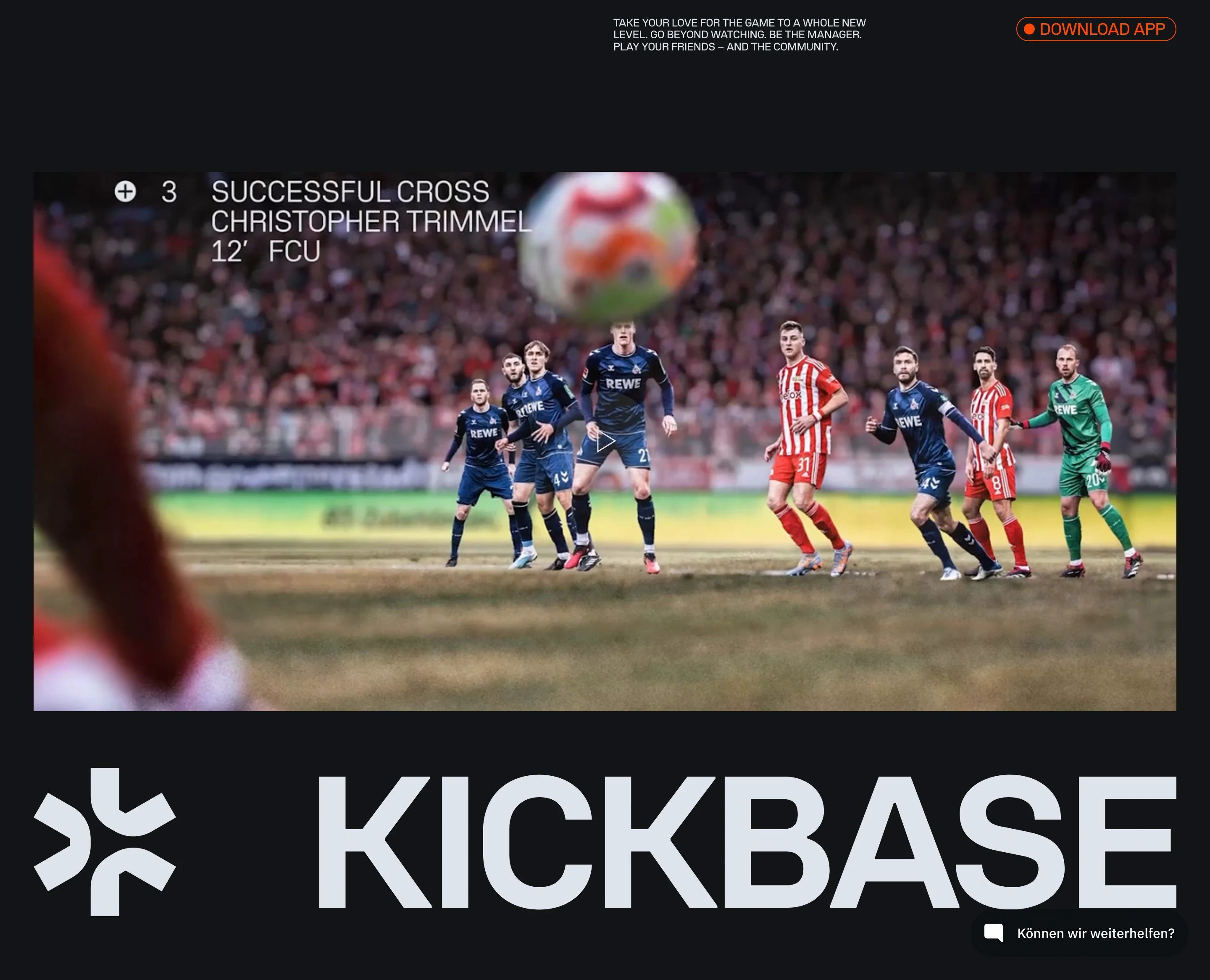 Kickbase Home Page Section Footer