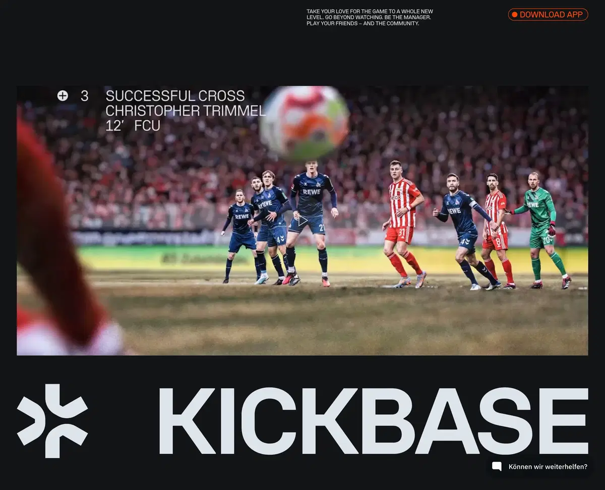 Kickbase Home Page Section Footer