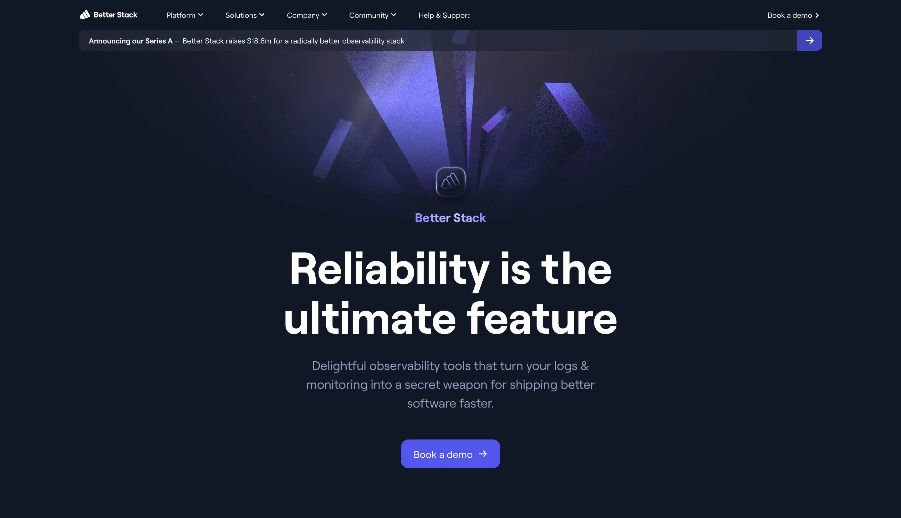 Better Stack Home Page Section Hero