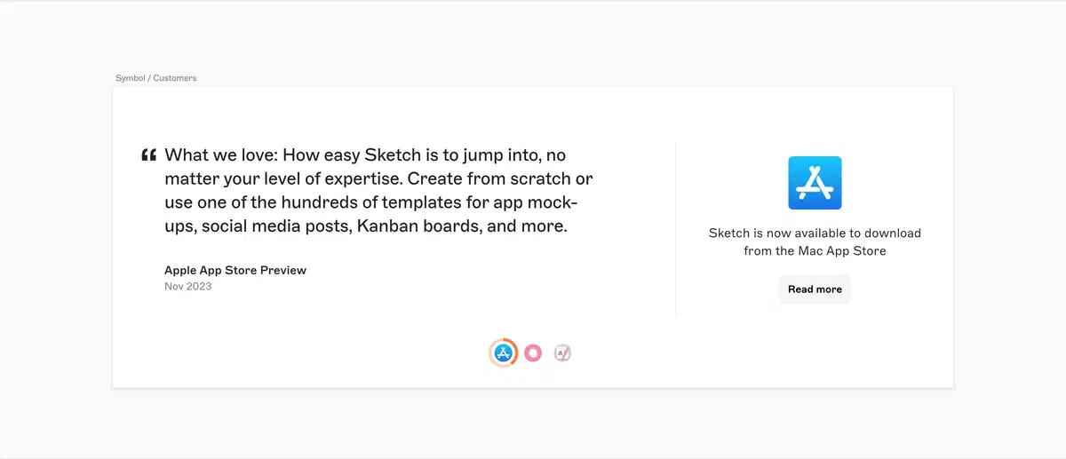 Sketch Design Page Section Testimonials