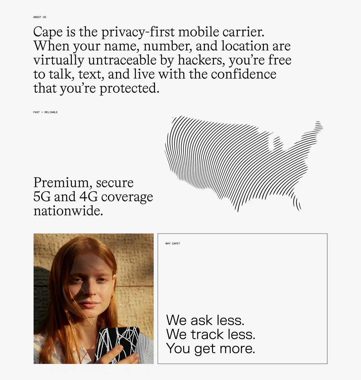 Cape Home Page Section About