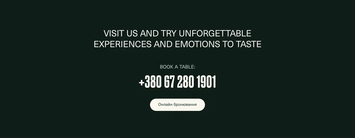Move Restaurant Page Section CTA Contact