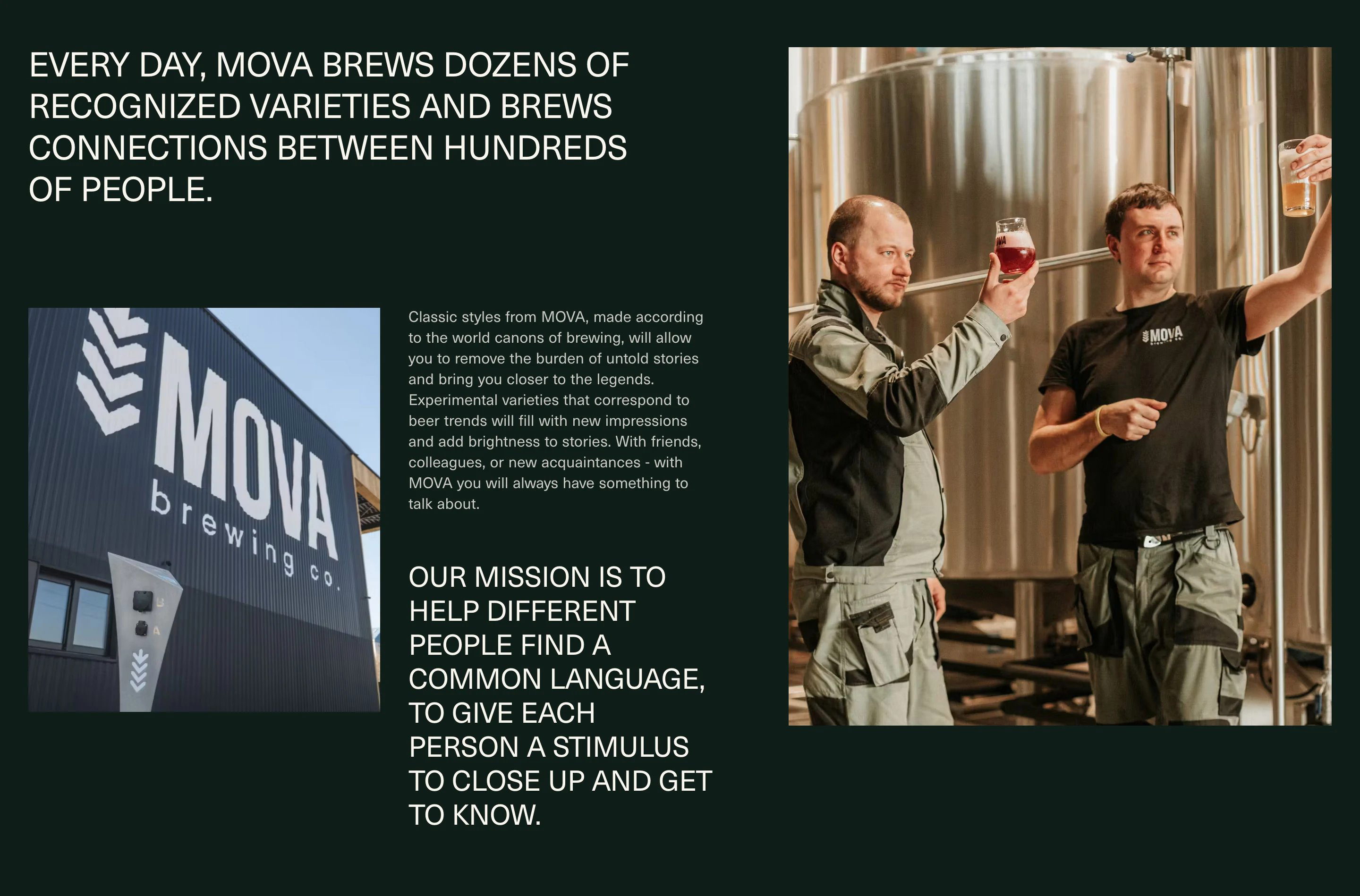 Move Brewery Page Section Mission
