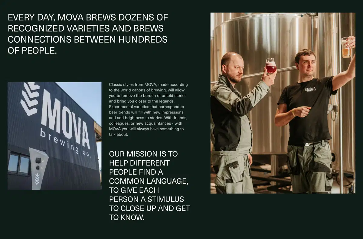 Move Brewery Page Section Mission